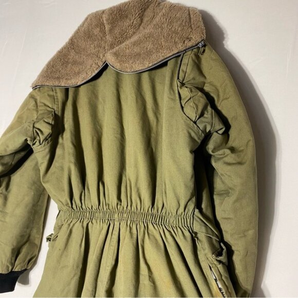 Vintage Work Horse Army Green Zip Front Insulated Coveralls XL - Picture 12 of 16